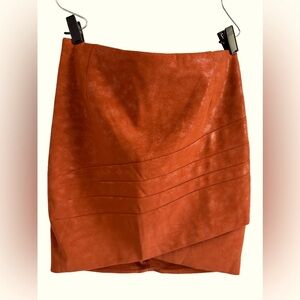 Guess Faux Leather Orange mini  Skirt